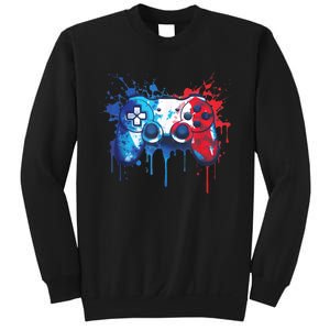 Patriotic Gamer Red White Blue 4th Of July Video Game Sweatshirt