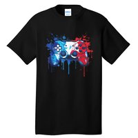 Patriotic Gamer Red White Blue 4th Of July Video Game Tall T-Shirt