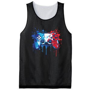 Patriotic Gamer Red White Blue 4th Of July Video Game Mesh Reversible Basketball Jersey Tank