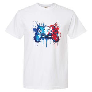 Patriotic Gamer Red White Blue 4th Of July Video Game Garment-Dyed Heavyweight T-Shirt