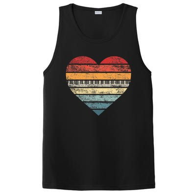 Pianist Gifts Retro Sunset Piano Keyboard Player Teacher PosiCharge Competitor Tank