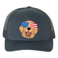 Patriotic Golden Retriever Dog 4th Of July Gift Yupoong Adult 5-Panel Trucker Hat