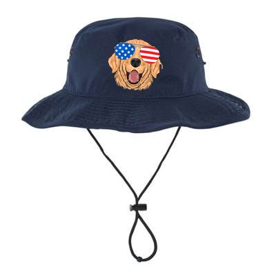 Patriotic Golden Retriever Dog 4th Of July Gift Legacy Cool Fit Booney Bucket Hat