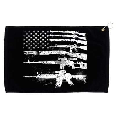 Patriotic Gun Rights 2nd Adt Ar15 American Flag Funny Gift Grommeted Golf Towel