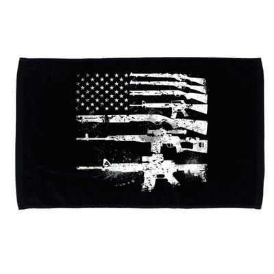 Patriotic Gun Rights 2nd Adt Ar15 American Flag Funny Gift Microfiber Hand Towel