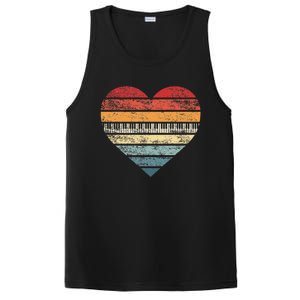 Pianist Gifts Retro Sunset Piano Keyboard Player Teacher PosiCharge Competitor Tank