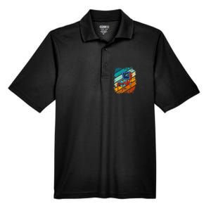 Pinball Gamer Retro Classic Arcade Machine Pin Ball Men's Origin Performance Pique Polo