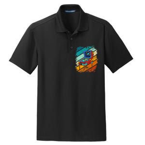 Pinball Gamer Retro Classic Arcade Machine Pin Ball Dry Zone Grid Polo