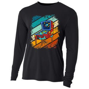 Pinball Gamer Retro Classic Arcade Machine Pin Ball Cooling Performance Long Sleeve Crew