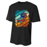 Pinball Gamer Retro Classic Arcade Machine Pin Ball Performance Sprint T-Shirt