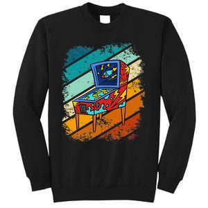 Pinball Gamer Retro Classic Arcade Machine Pin Ball Tall Sweatshirt