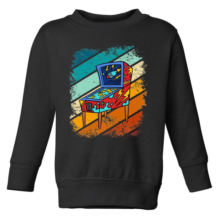 Pinball Gamer Retro Classic Arcade Machine Pin Ball Toddler Sweatshirt