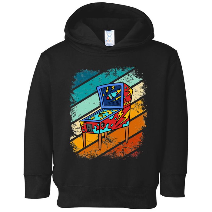 Pinball Gamer Retro Classic Arcade Machine Pin Ball Toddler Hoodie