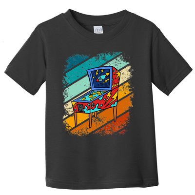 Pinball Gamer Retro Classic Arcade Machine Pin Ball Toddler T-Shirt