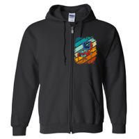 Pinball Gamer Retro Classic Arcade Machine Pin Ball Full Zip Hoodie