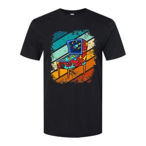 Pinball Gamer Retro Classic Arcade Machine Pin Ball Softstyle CVC T-Shirt