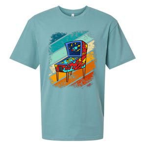 Pinball Gamer Retro Classic Arcade Machine Pin Ball Sueded Cloud Jersey T-Shirt