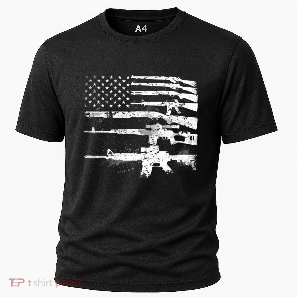 Patriotic Gun Rights 2nd Adt Ar15 American Flag Great Gift Meaningful Gift Performance Shirt