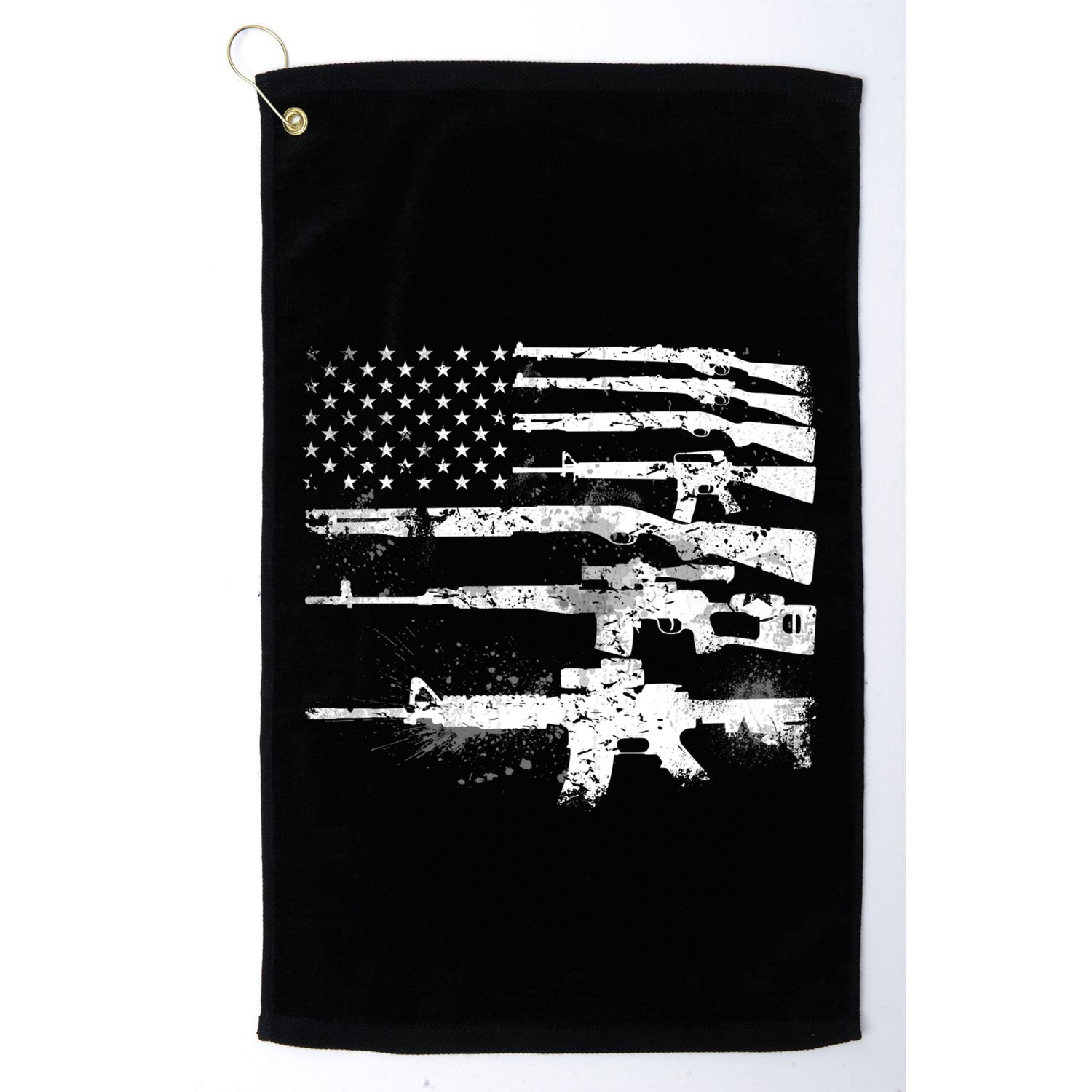 Patriotic Gun Rights 2nd Adt Ar15 American Flag Great Gift Meaningful Gift Golf Towel