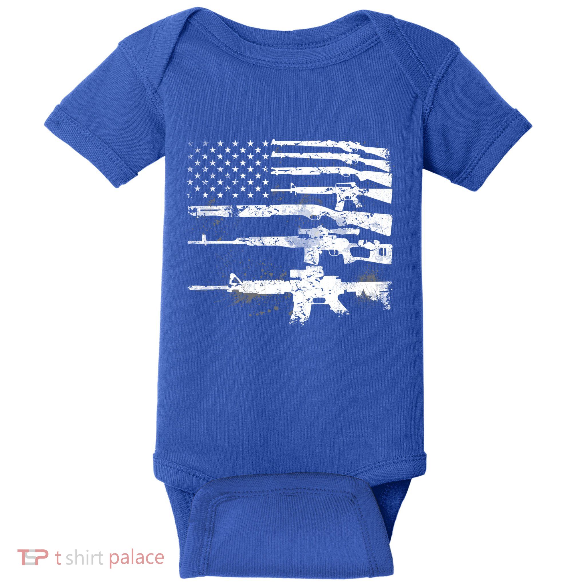 Patriotic Gun Rights 2nd Adt Ar15 American Flag Great Gift Meaningful Gift Baby Bodysuit