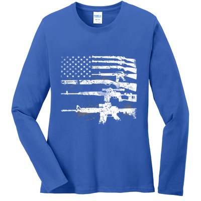 Patriotic Gun Rights 2nd Adt Ar15 American Flag Great Gift Meaningful Gift Ladies Long Sleeve Shirt