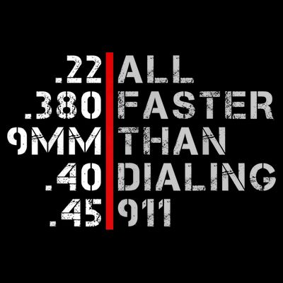 Pro Gun Rights Shirt Faster Than Dialing 911 Gun Lovers T-Shirt