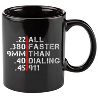 Pro Gun Rights Shirt Faster Than Dialing 911 Gun Lovers 11oz C Handle Ceramic Mug