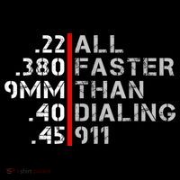 Pro Gun Rights Shirt Faster Than Dialing 911 Gun Lovers Flatbill Hat