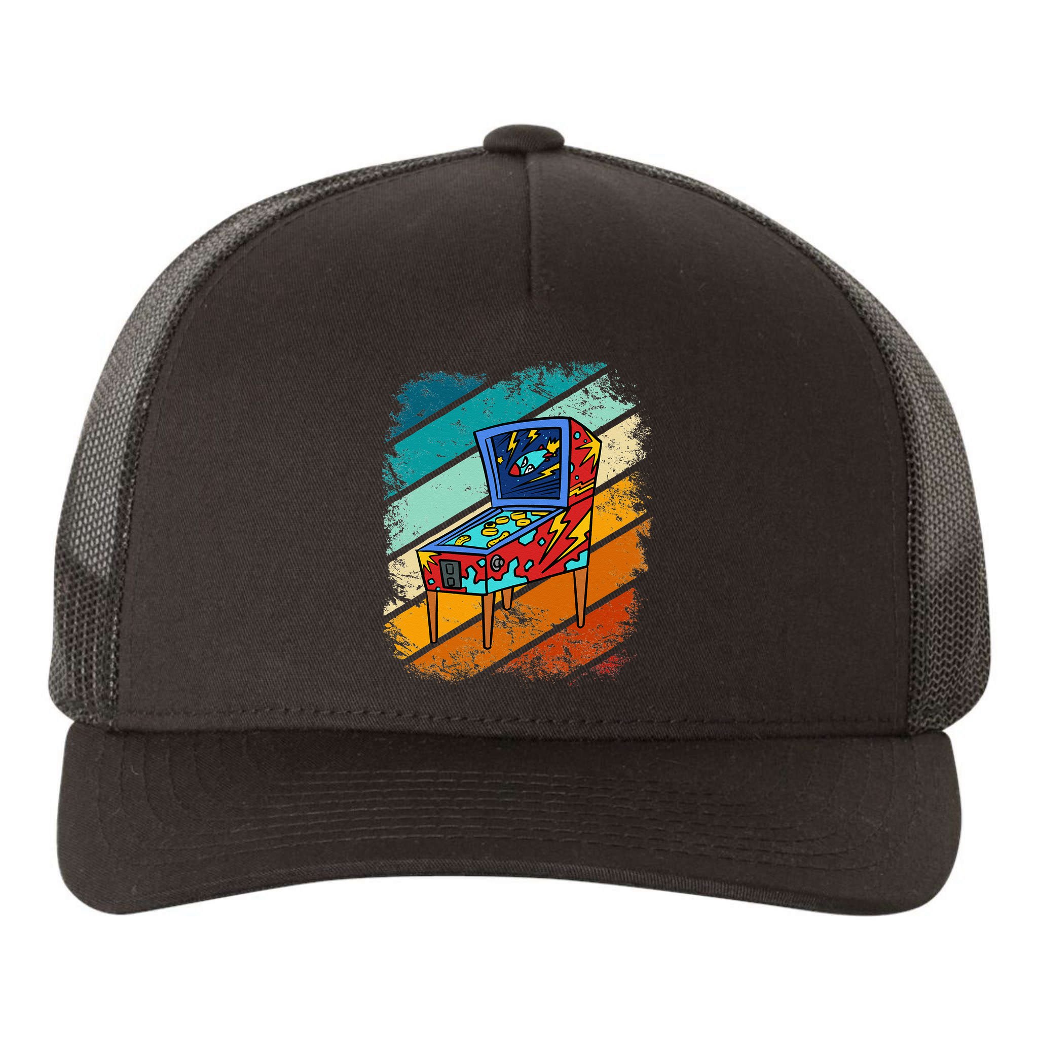 Pinball Gamer Retro Classic Arcade Machine Pin Ball Yupoong Adult 5-Panel Trucker Hat