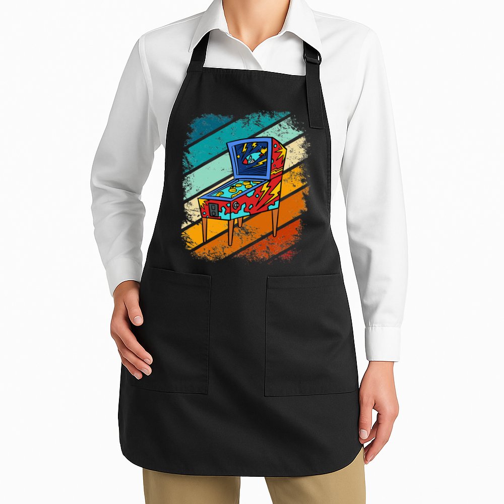 Pinball Gamer Retro Classic Arcade Machine Pin Ball Apron