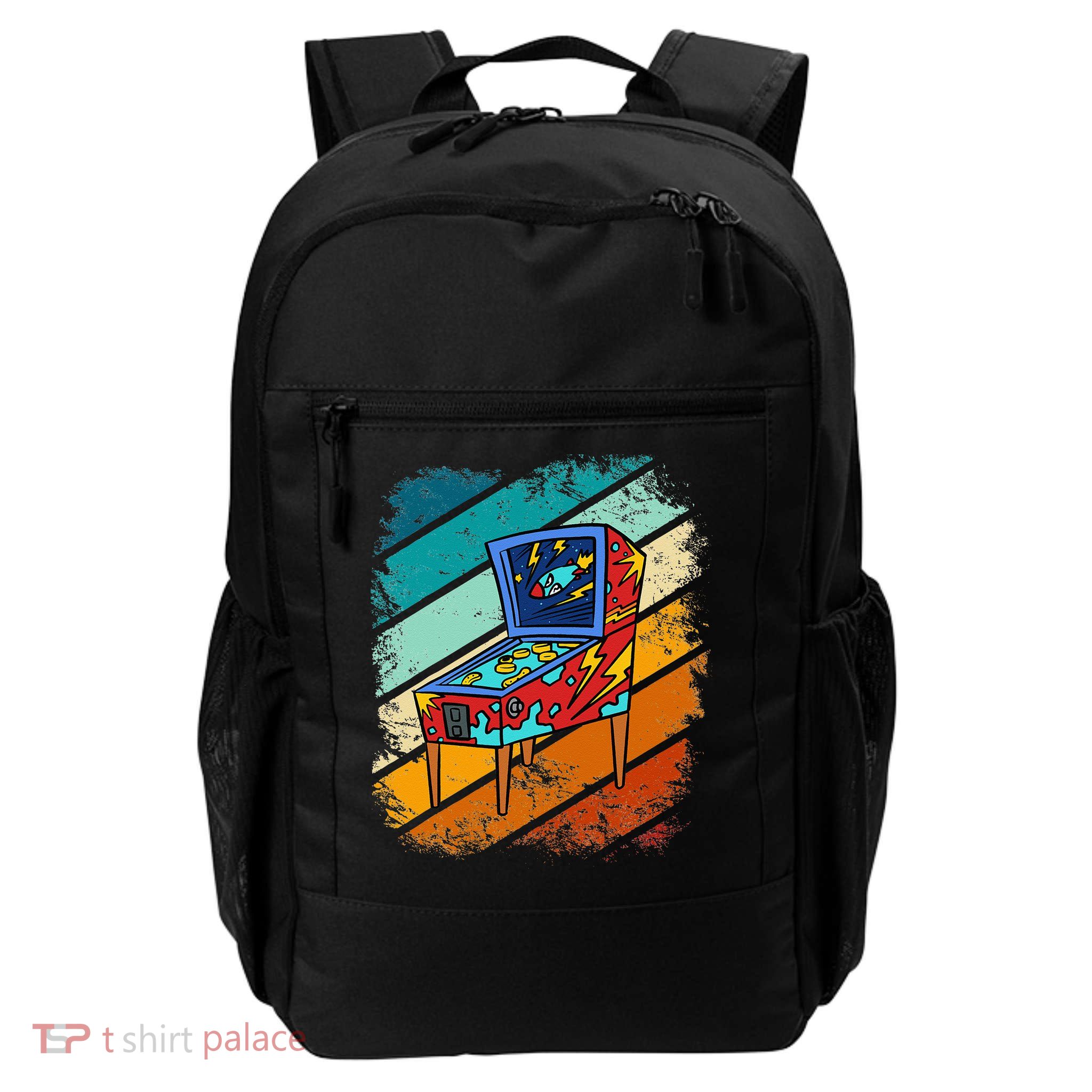 Pinball Gamer Retro Classic Arcade Machine Pin Ball Backpack