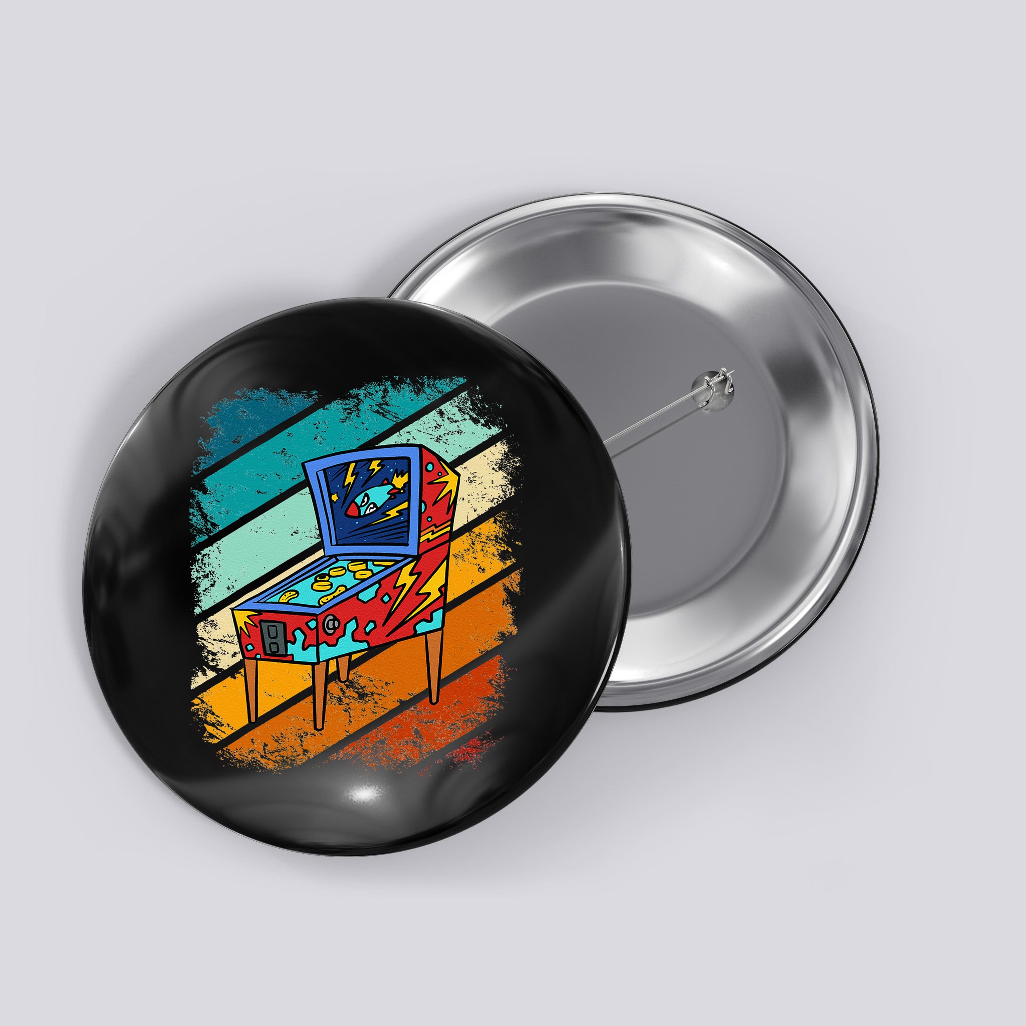 Pinball Gamer Retro Classic Arcade Machine Pin Ball Button