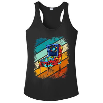 Pinball Gamer Retro Classic Arcade Machine Pin Ball Ladies PosiCharge Competitor Racerback Tank