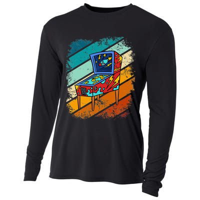 Pinball Gamer Retro Classic Arcade Machine Pin Ball Cooling Performance Long Sleeve Crew