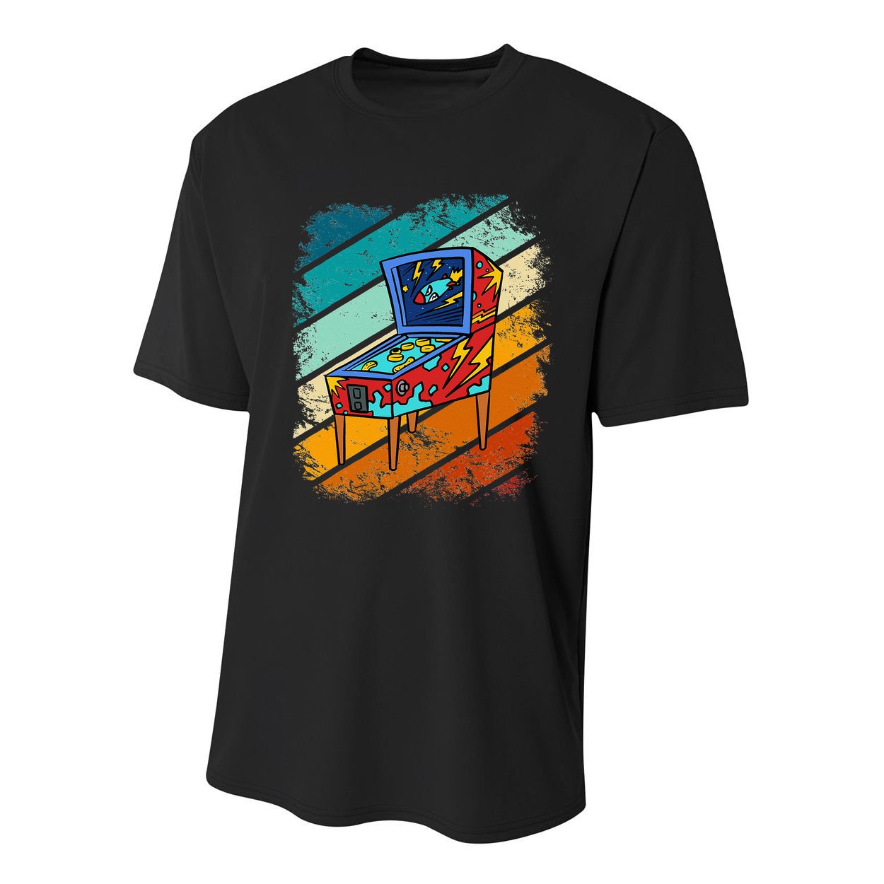 Pinball Gamer Retro Classic Arcade Machine Pin Ball Youth Performance Sprint T-Shirt