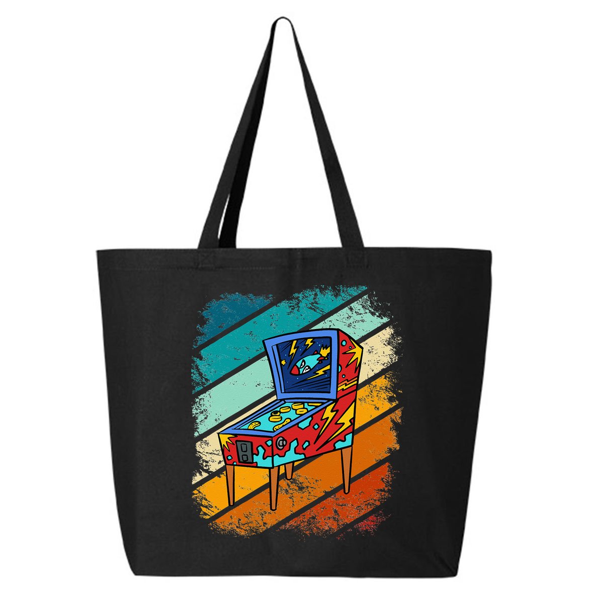 Pinball Gamer Retro Classic Arcade Machine Pin Ball 25L Jumbo Tote