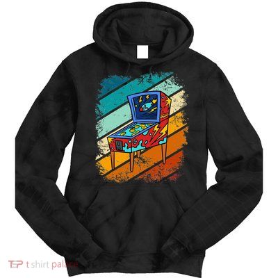 Pinball Gamer Retro Classic Arcade Machine Pin Ball Tie Dye Hoodie