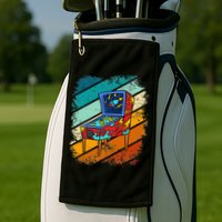 Pinball Gamer Retro Classic Arcade Machine Pin Ball Golf Towel