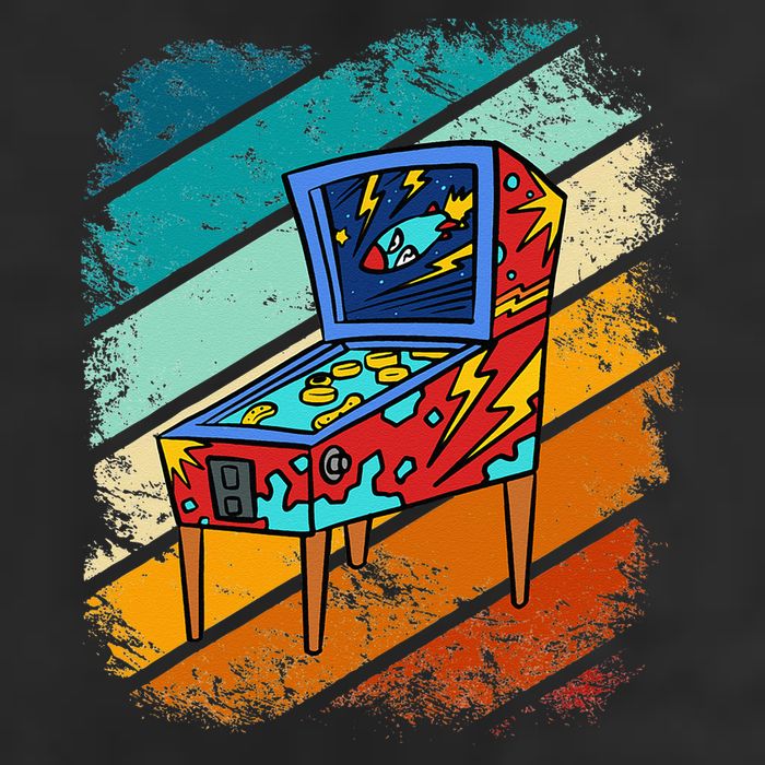 Pinball Gamer Retro Classic Arcade Machine Pin Ball Golf Towel