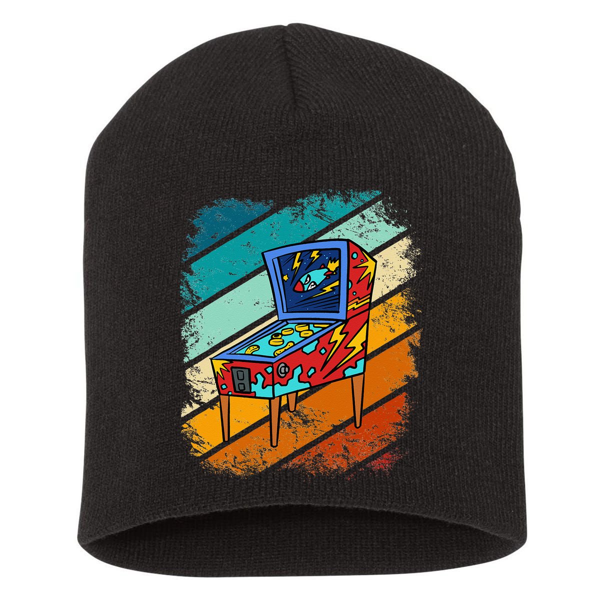 Pinball Gamer Retro Classic Arcade Machine Pin Ball Short Acrylic Beanie