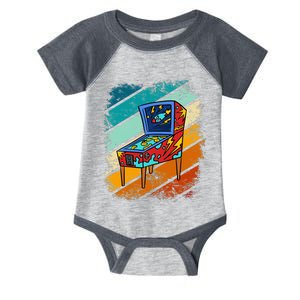 Pinball Gamer Retro Classic Arcade Machine Pin Ball Infant Baby Jersey Bodysuit