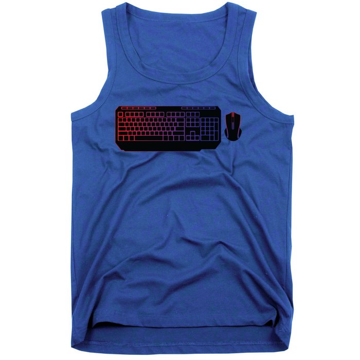 Pc Gamer Rgb Keyboard And Mouse Gift Gamer Dad Gift Tank Top