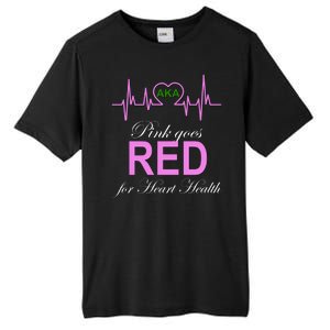 Pink Goes Red For Heart Health Tall Fusion ChromaSoft Performance T-Shirt