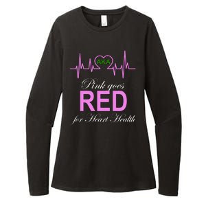 Pink Goes Red For Heart Health Womens CVC Long Sleeve Shirt