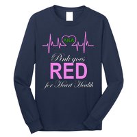 Pink Goes Red For Heart Health Long Sleeve Shirt