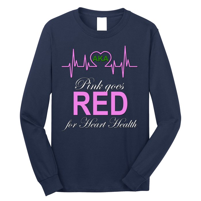 Pink Goes Red For Heart Health Long Sleeve Shirt