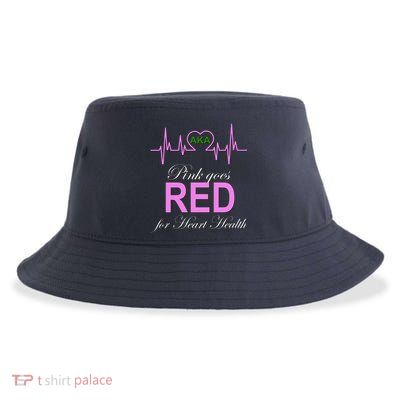 Pink Goes Red For Heart Health Sustainable Bucket Hat