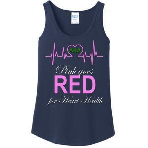 Pink Goes Red For Heart Health Ladies Essential Tank