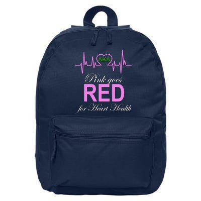 Pink Goes Red For Heart Health 16 in Basic Backpack