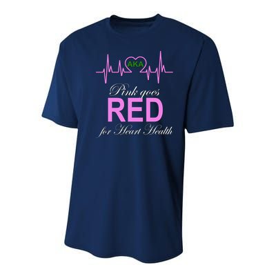Pink Goes Red For Heart Health Youth Performance Sprint T-Shirt